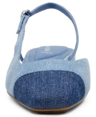 Women's Nia Block Heel Cap Toe Slingback Flats