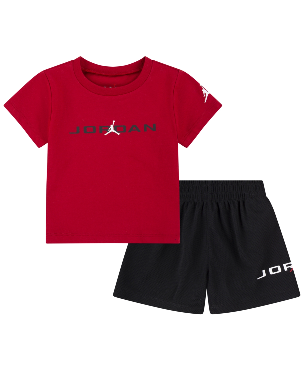 Shop Jordan Toddler Boys 2-piece Mj Baseline Mesh Shorts And T-shirt Set In Black