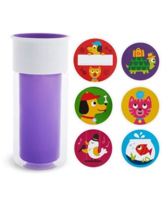 Toddler Miracle 360 Insulated Sippy Cup, with Stickers, 9 oz, Purple