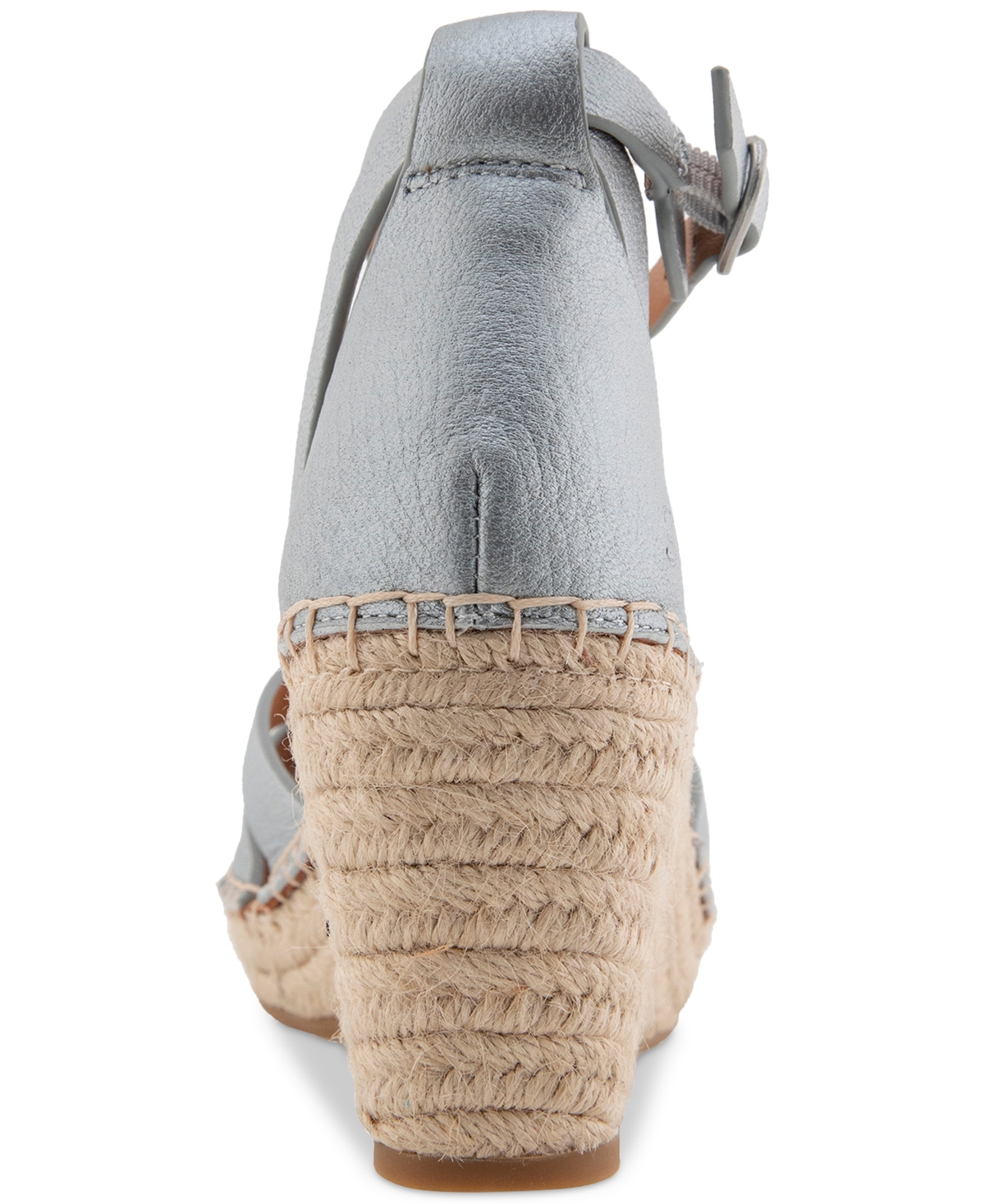 Shop Gentle Souls Women's Coolie Espadrille Wedge Sandals In Silver