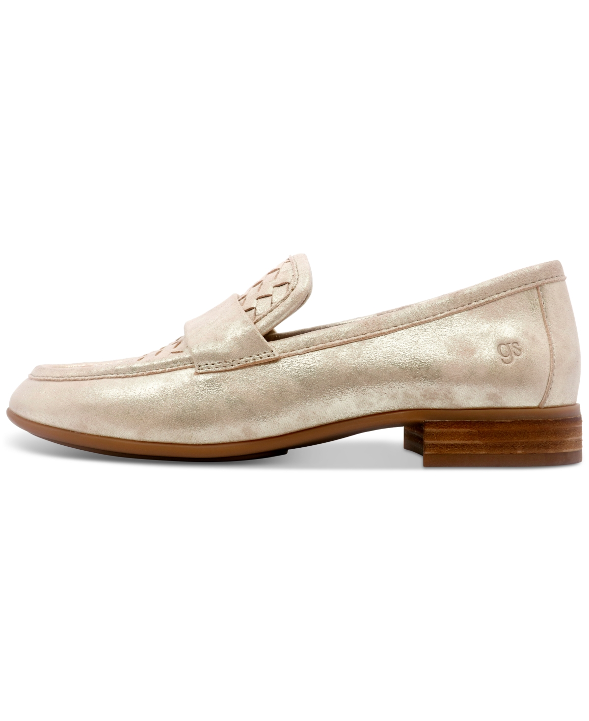 Shop Gentle Souls Women's Crew Woven-vamp Loafers In Gold
