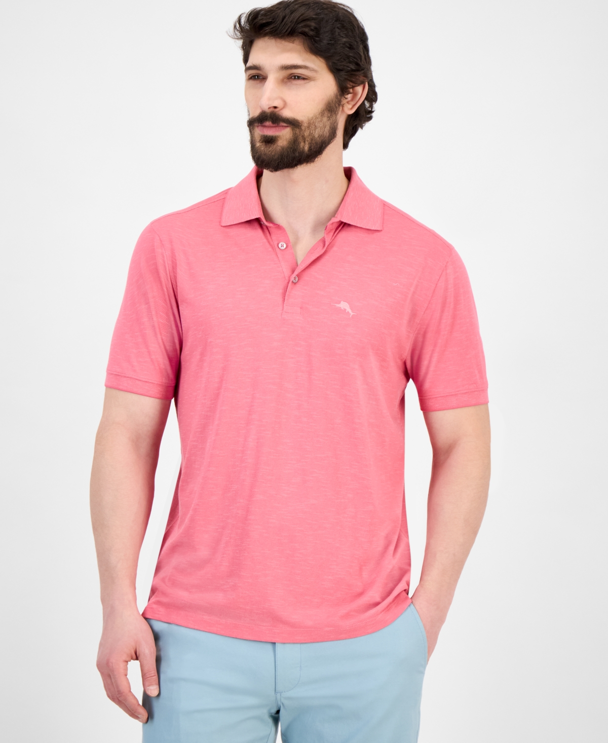 Tommy Bahama Men's Portola Point Space-dyed Stripe Polo Shirt In Pink