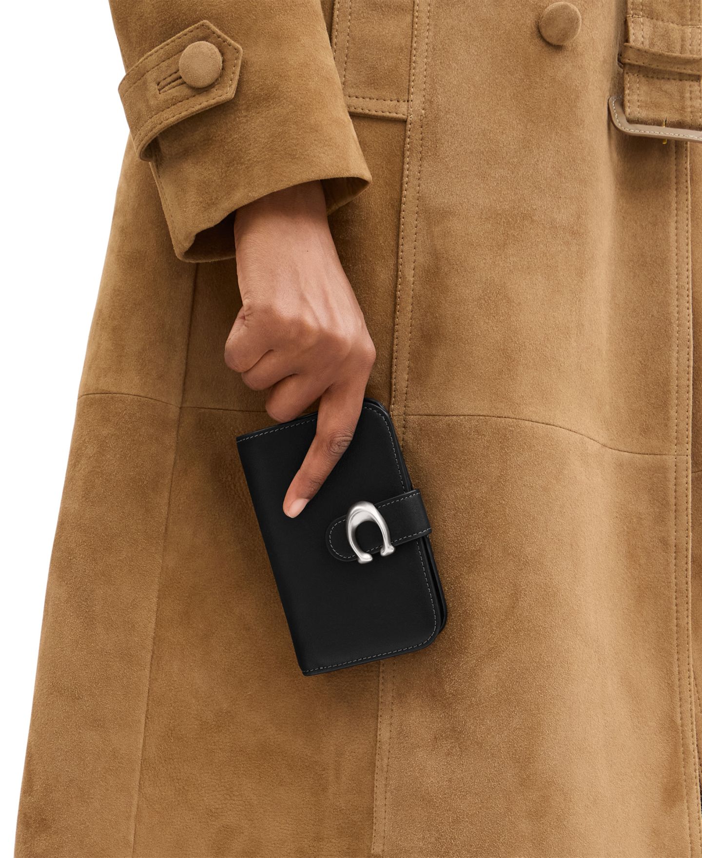 Женский кошелёк COACH Tabby Mini Leather Wallet, цвет: Латунный / Чёрный — фото 4