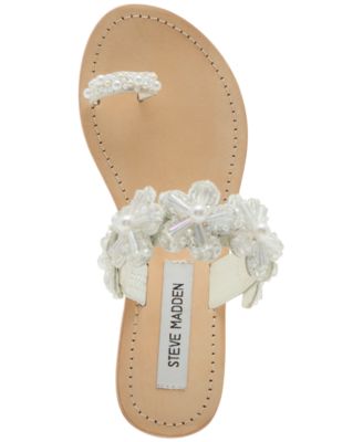 Steve Madden Women's Emmey Flower Detailed Slide Sandals
