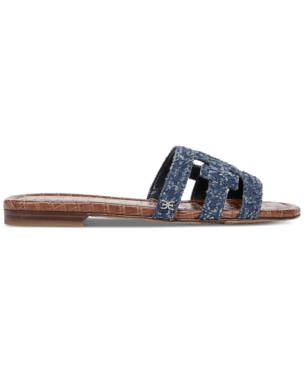 Sam Edelman Bay Slide Sandal Navy Blue Fabric In Navy Blue Fabric