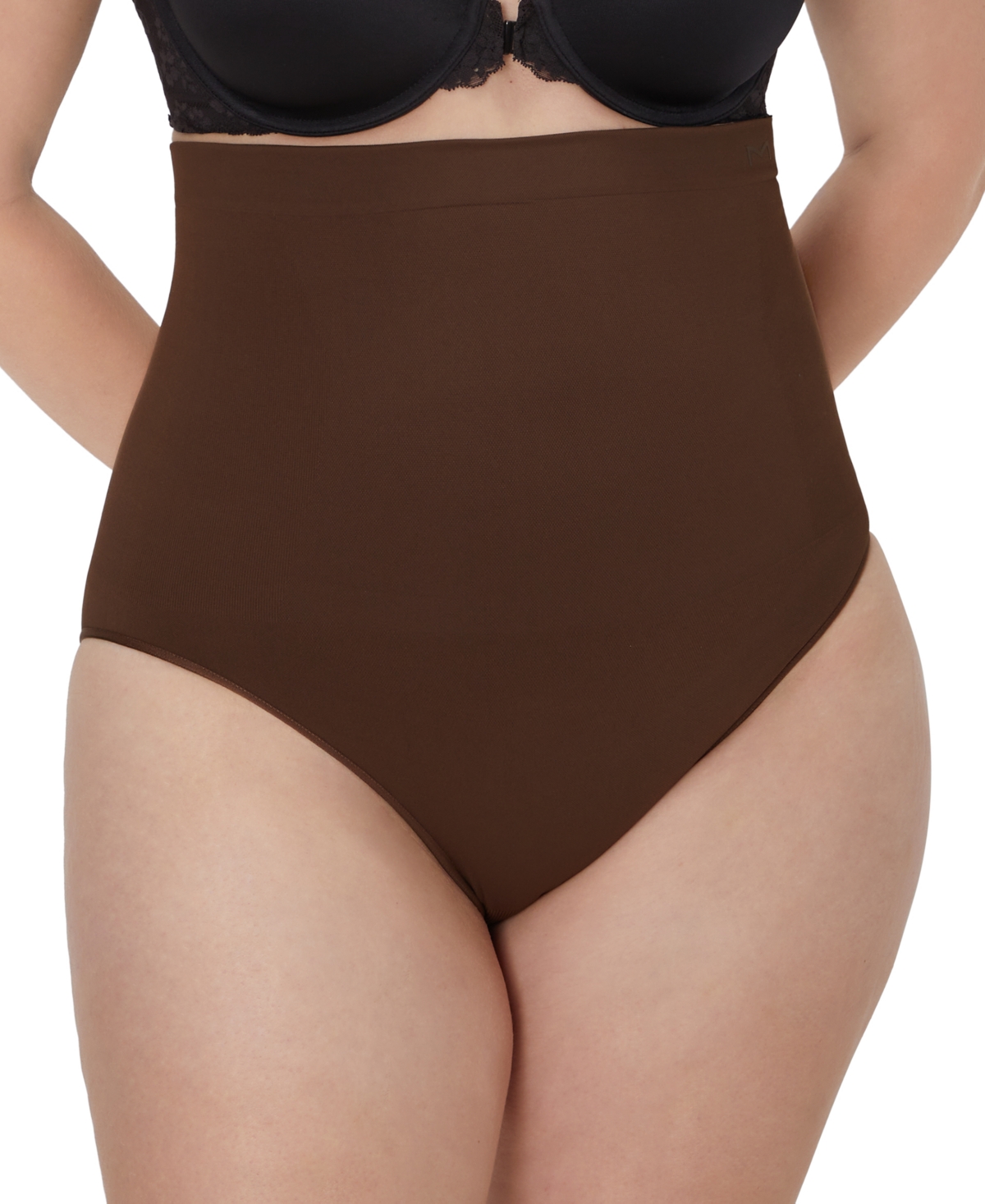 Maidenform Women's Everyday Seamless Shapewear High-waist Brief Dms832 In Just Brown