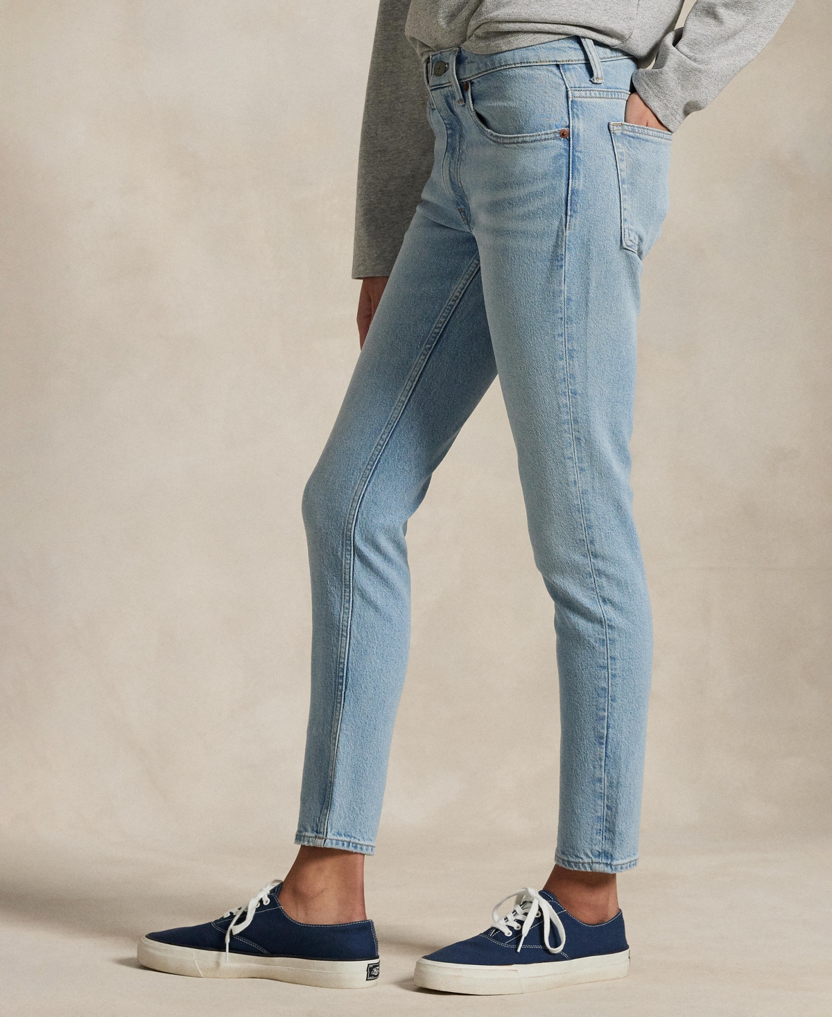 Shop Polo Ralph Lauren Women's Mid-rise Super-slim Jeans In Dulah Wash