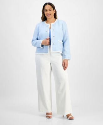 Plus Size Boucle Blazer