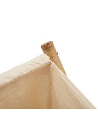 Laundry Basket Cream White 17.7&amp;quot;x21.7&amp;quot;x25&amp;quot; Bamboo
