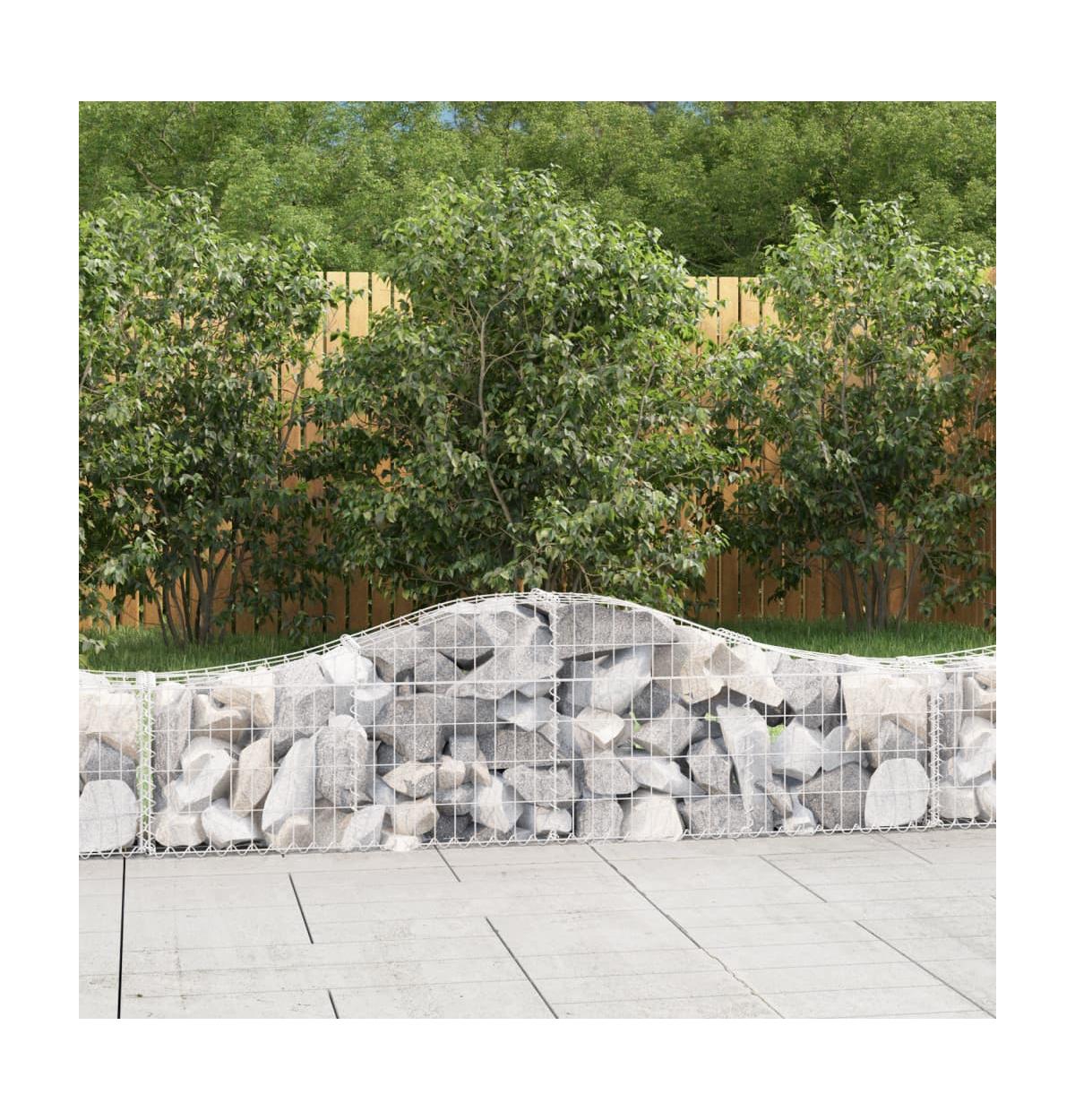 Arched Gabion Basket 78.7"x11.8"x15.7"/23.6" Galvanized Iron