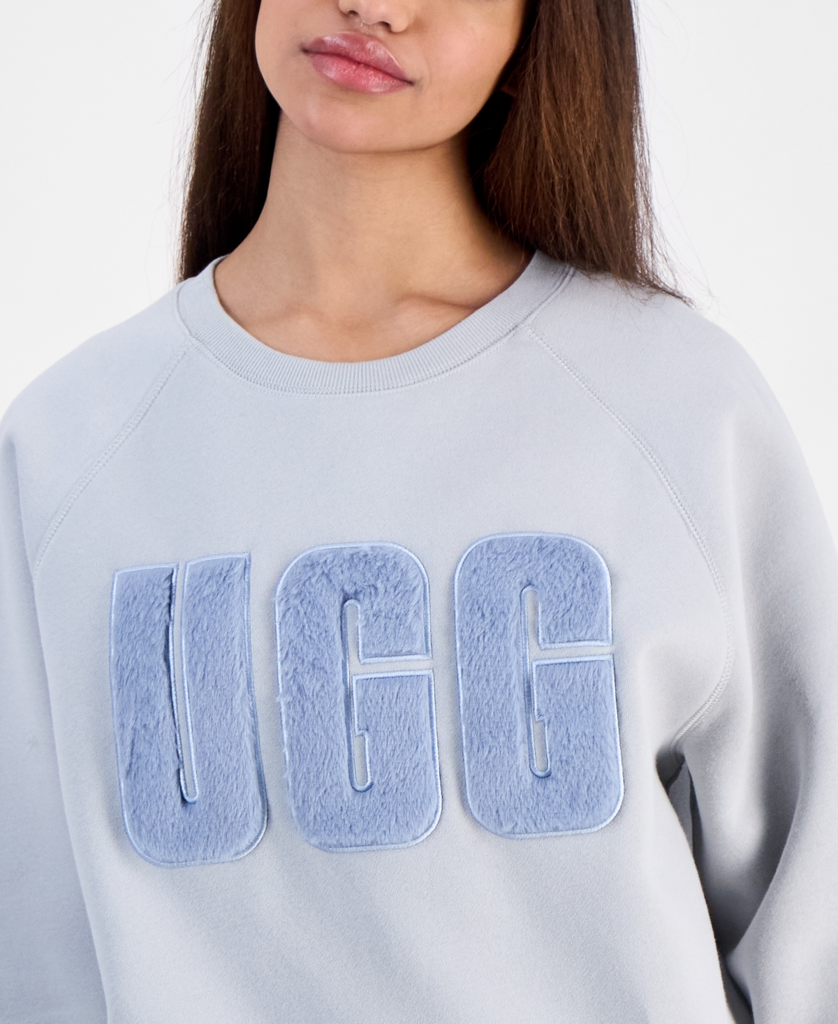 Ugg Women's The Madeline Fuzzy-logo Crewneck Sweatshirt In Icj