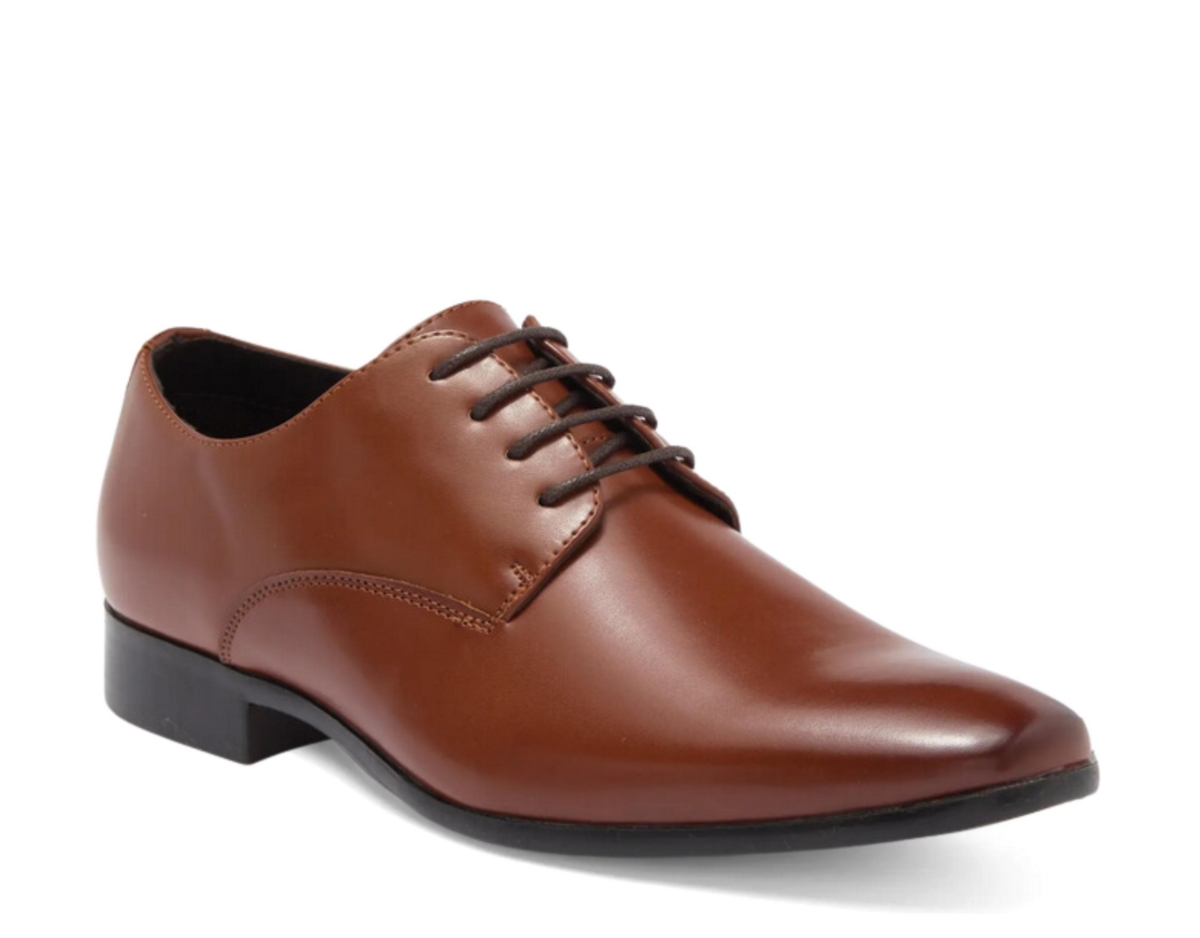 Men's Plain Toe Dress Shoe - Cognac