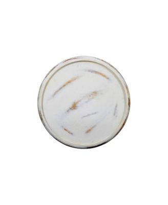 Decker Small Distressed Hardwood Global Drum End Table