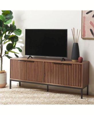 Particle Board/MDF/Iron 29.21'' Lylia 4 Door Media Stand