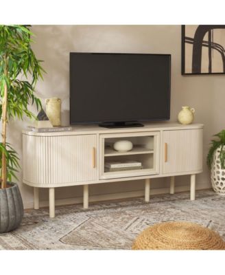 Tealla 2 Tambour & 1 Glass Lift Door Media Stand