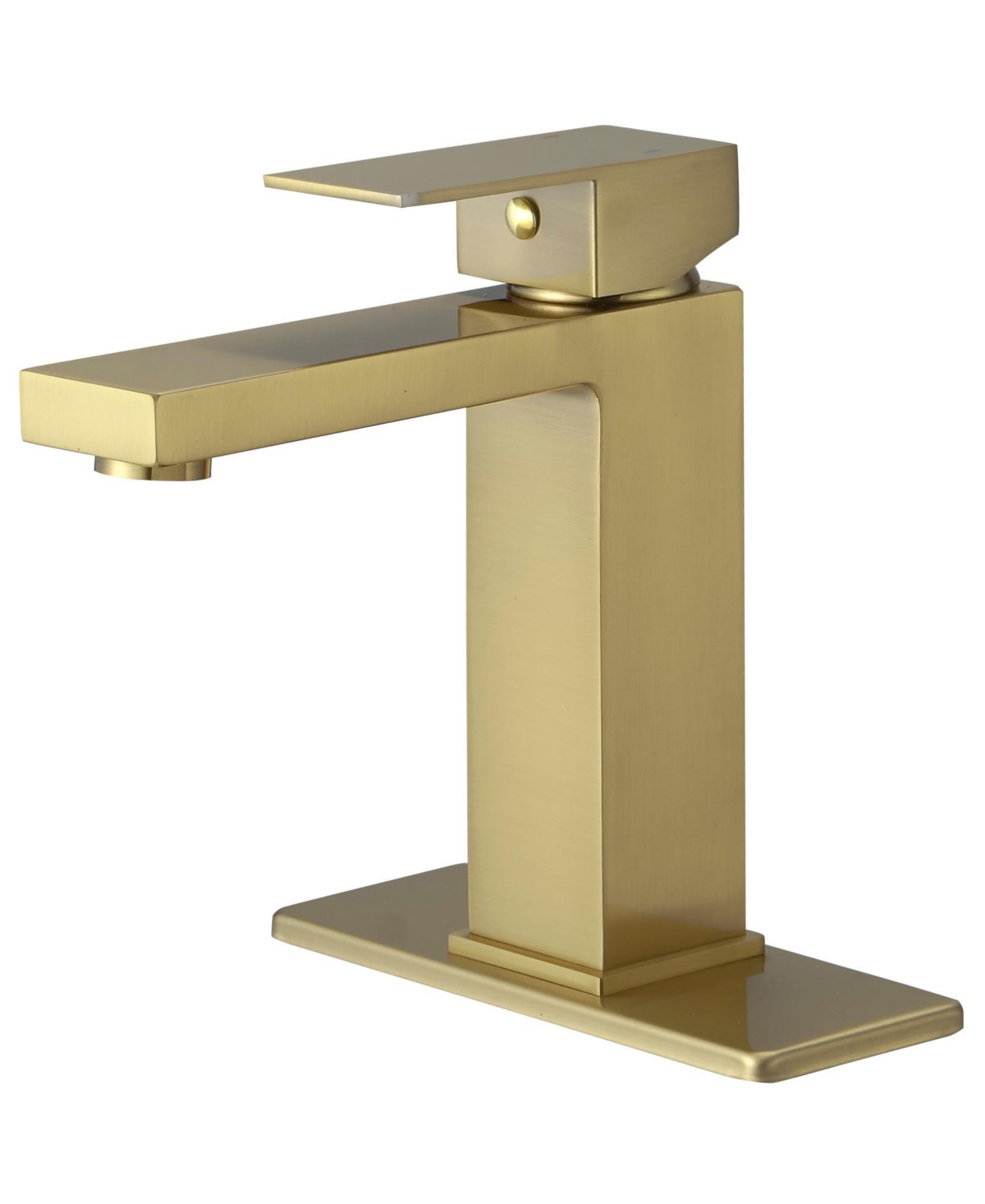 Single Handle Single Hole Bathroom Faucet Modern Deck Mount Brass Vanity Basin Bathroom Sink Faucets - Brushed gold