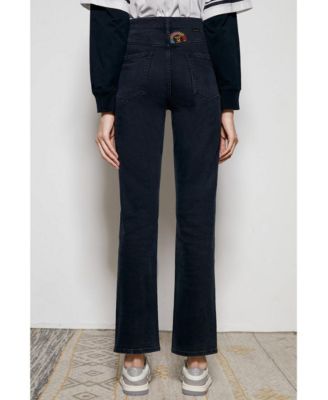 Activity Grrrl High Rise Kick Crop Jeans