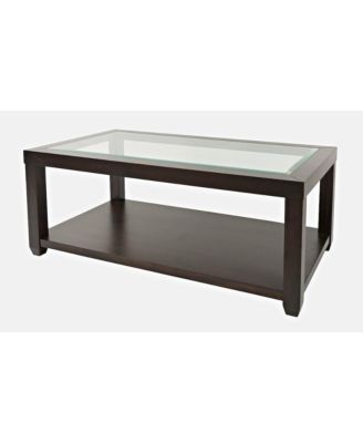 Urban Icon Contemporary Rectangular Glass Inlay Coffee Table