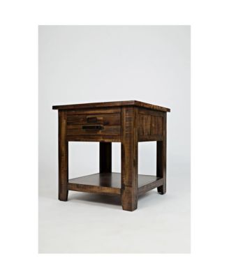 Cannon Valley Distressed Industrial End Table