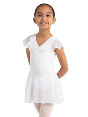 Girls Flutter Sleeve Dress