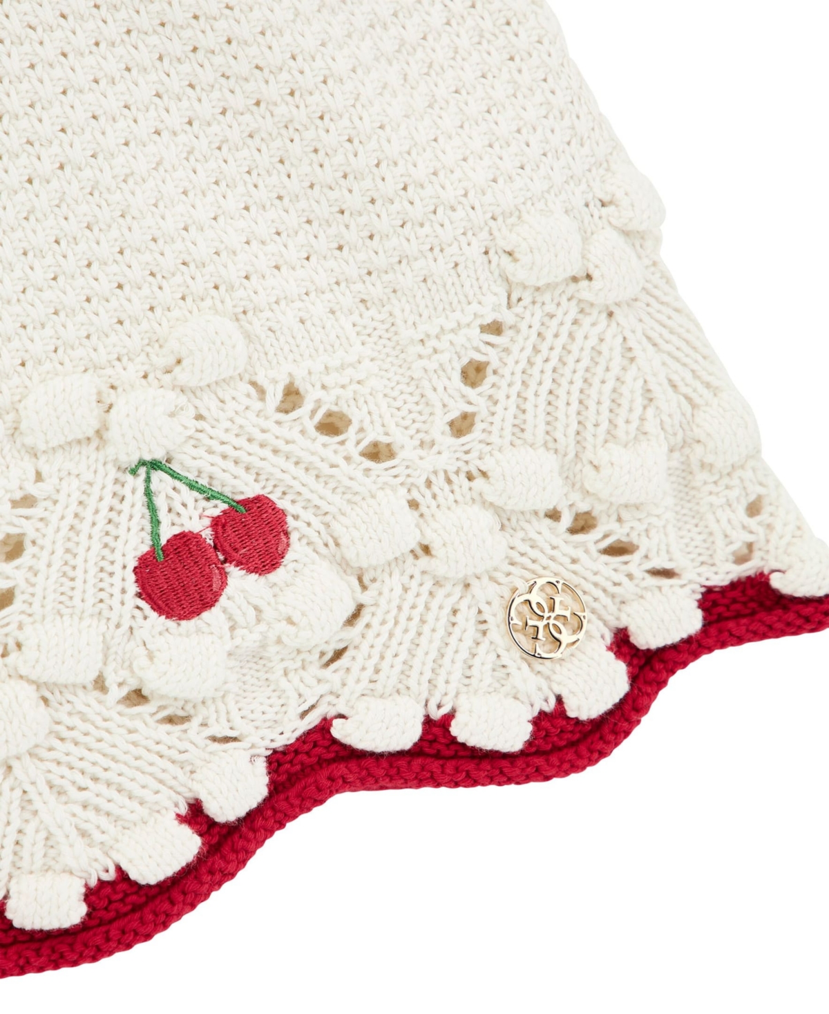 Guess Big Girls Crochet Sleeveless Top In Cream