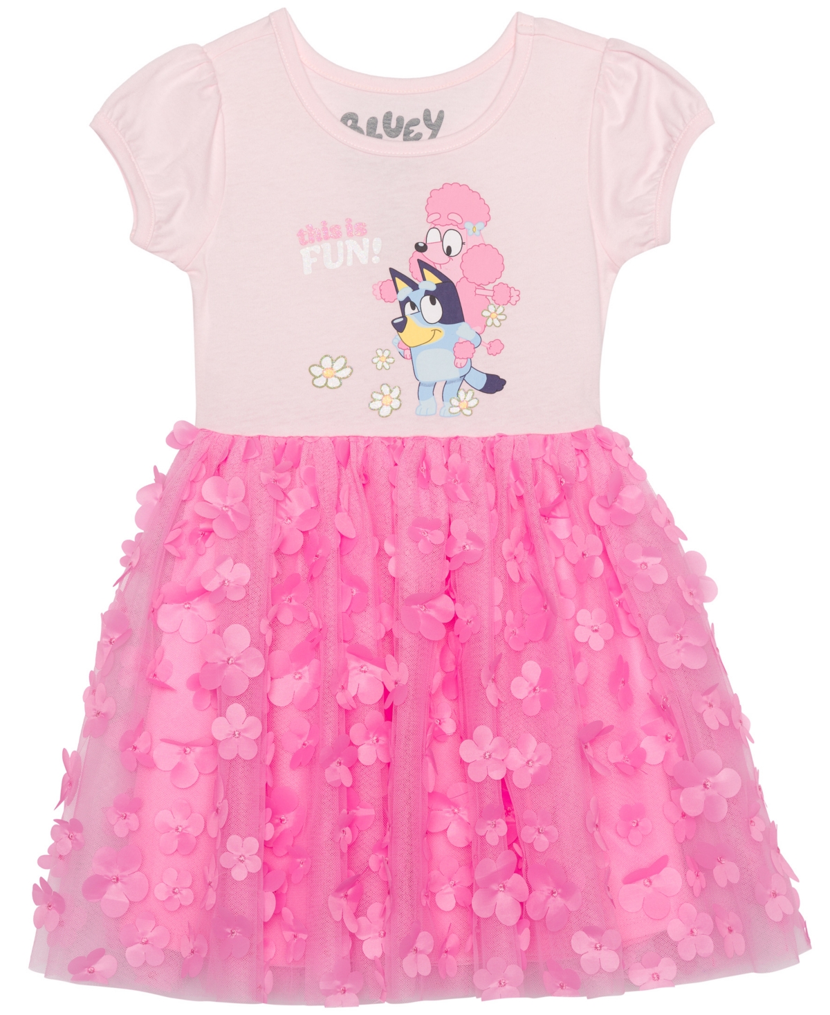Shop Bluey Toddler And Little Girls Short Sleeve Coco Dress In Light Pink