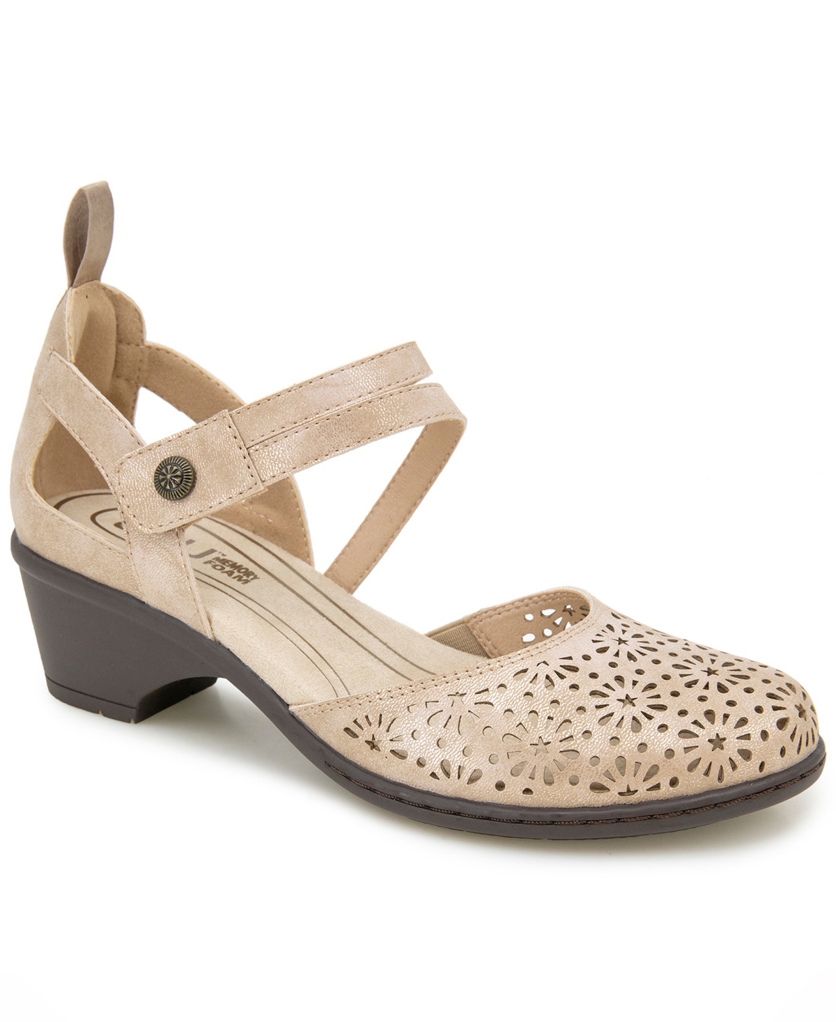 Women's Bethany Mary Jane Heel Shoe - Taupe Shimmer