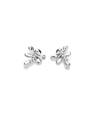 Sterling Silver Plated Dragonfly Earrings