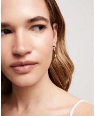 White Topaz Hoop Earrings