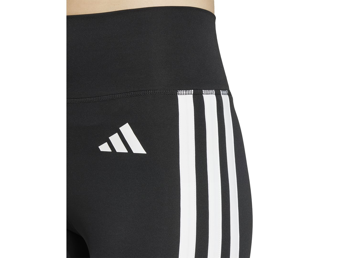 Женские леггинсы adidas Optime Essentials 7/8, цвет: Чёрный / Розовый — фото 8