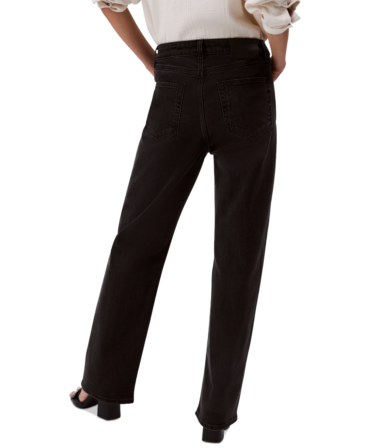 Calvin Klein Jeans Est.1978 Women's 90s Straight-leg Stretch Jeans In Ck Essential Black