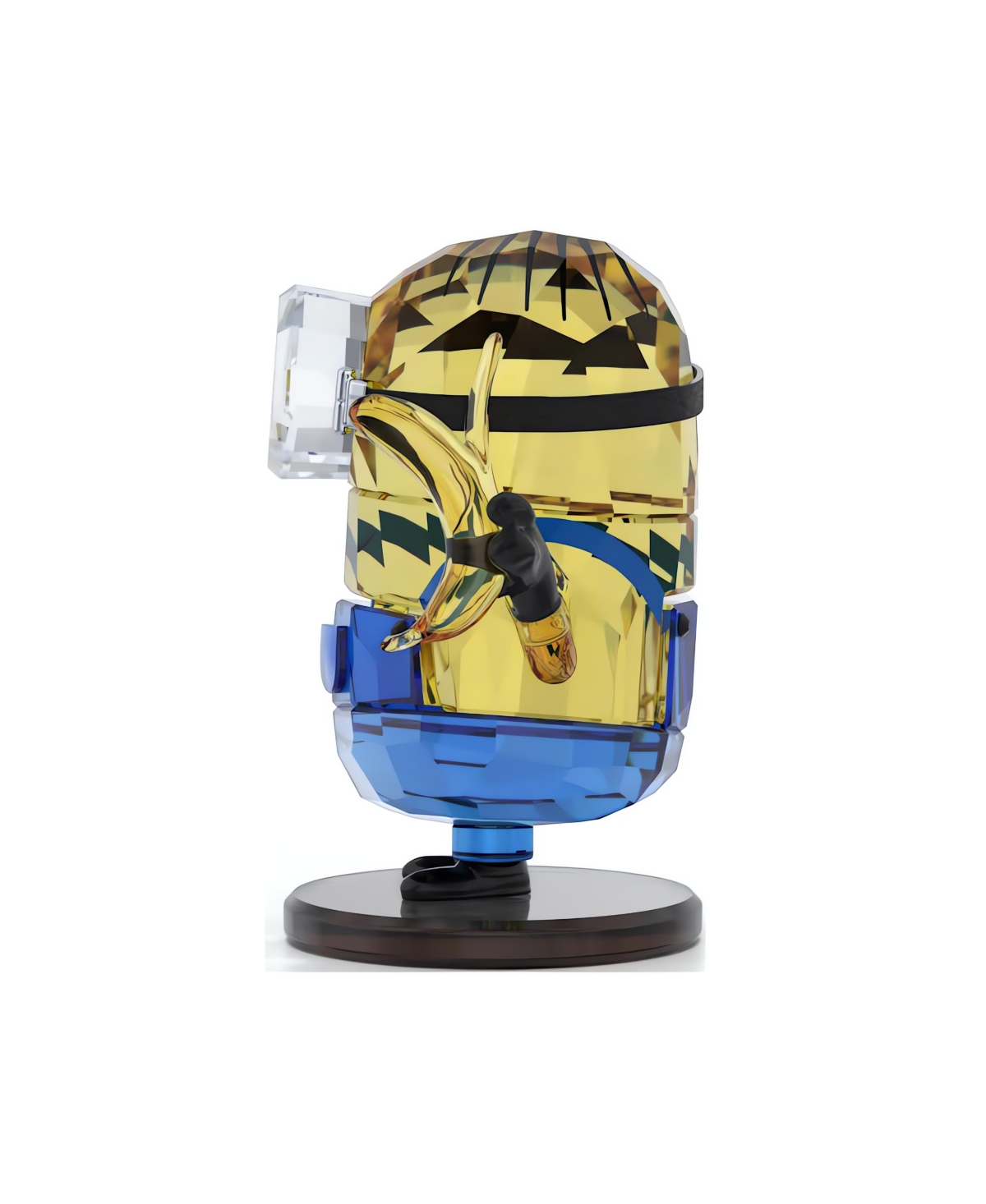 Swarovski Minions Stuart Crystal Figurine In Yellow,blue