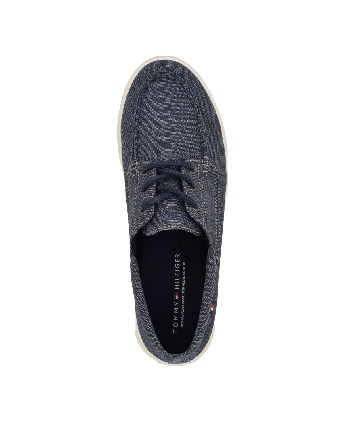 Tommy Hilfiger Men's Relenn Three Eye Boat Sneakers In Dark Blue Chambray