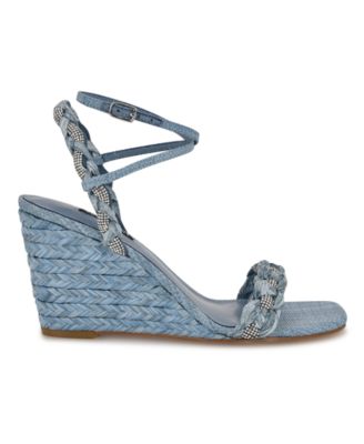 Women's Nashy Woven Embellished Wedge Sandals
