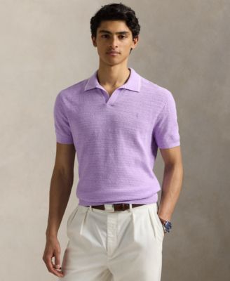 Polo Ralph Lauren Men's Textured Cotton-Linen Sweater - Macy's
