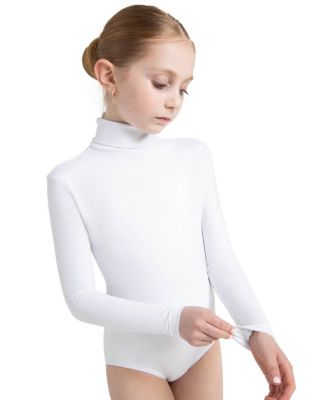 Juniors' Long Sleeve Turtleneck Leotard w/ Snaps - Girls