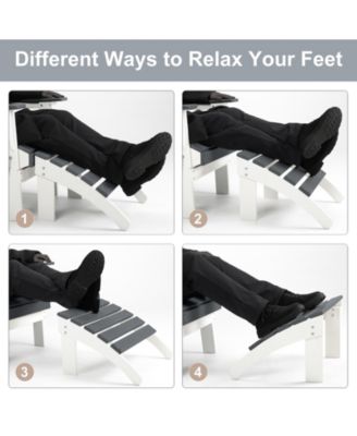 Outdoor Adirondack Ottoman - Weather-Resistant HDPE Patio Footrest for Ultimate Relaxation