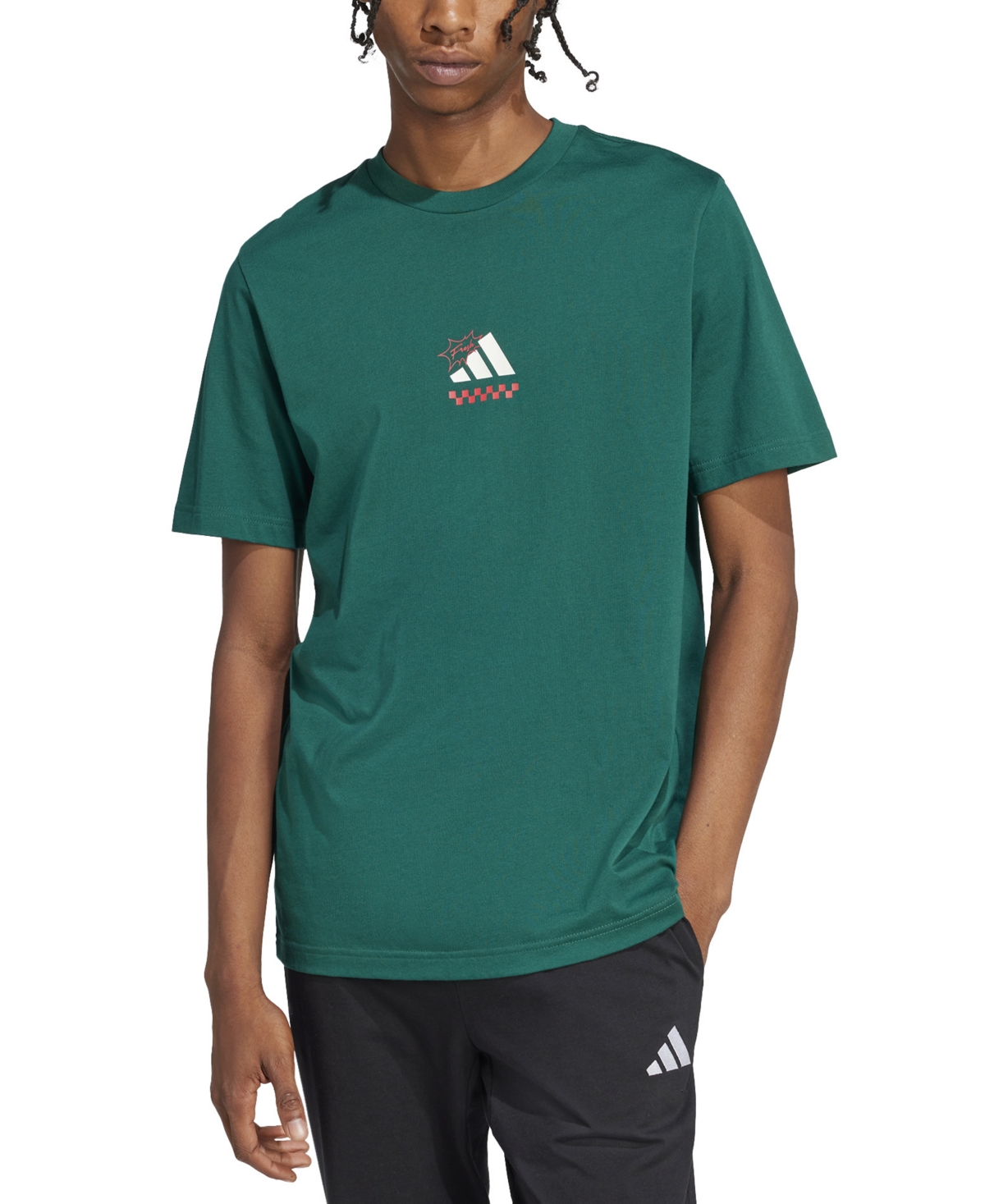 Adidas Originals Men's Lounge Pizza Graphic T-shirt In Cgreen