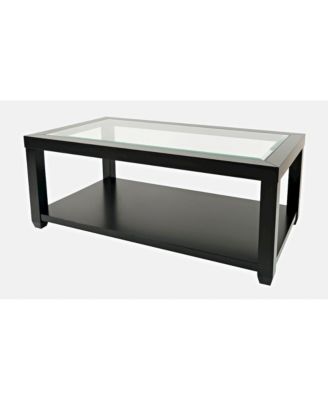 Urban Icon Contemporary Rectangular Glass Inlay Coffee Table