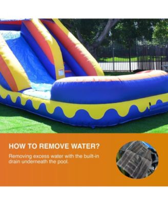 Dolphin Splash 14 Ft Commercial Grade Inflatable Water Slide with Deep Pool (with Blower)