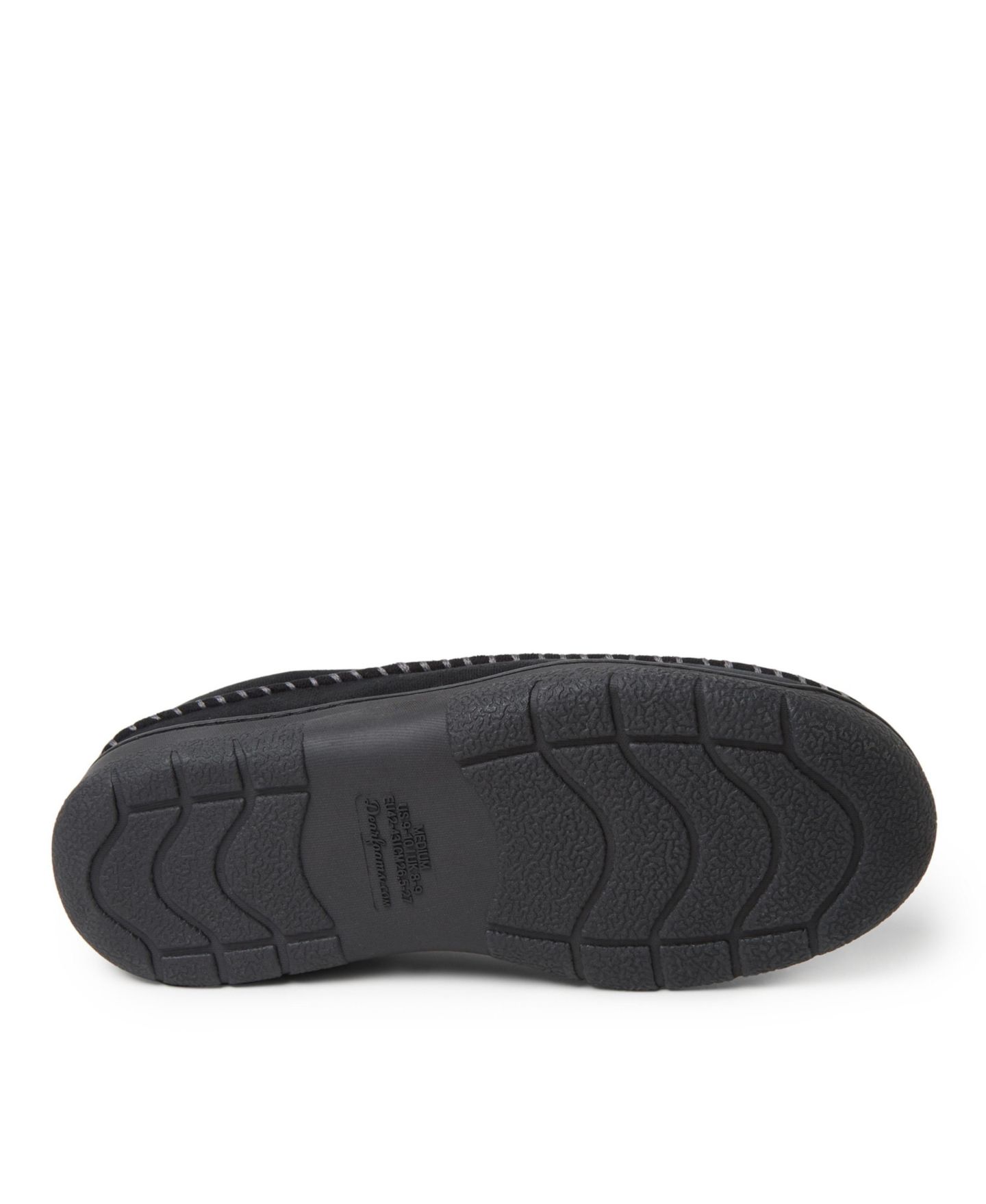 Мужские тапочки Dearfoams Thompson Moccasin Toe Clog House Shoe Slipper, цвет: Чёрный — фото 10