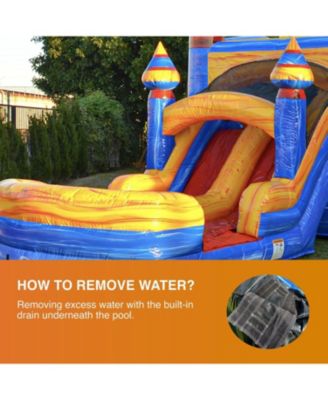 Melting Artic Commercial Grade Bounce House Water Slide Combo with Pool for Kids and Adults (with Blower), Basketball Hoop, Wet Dry Use, Outdoor Indoor, Birthday Party, Rental Quality