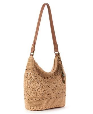 Sequoia Crochet Medium Hobo Bag
