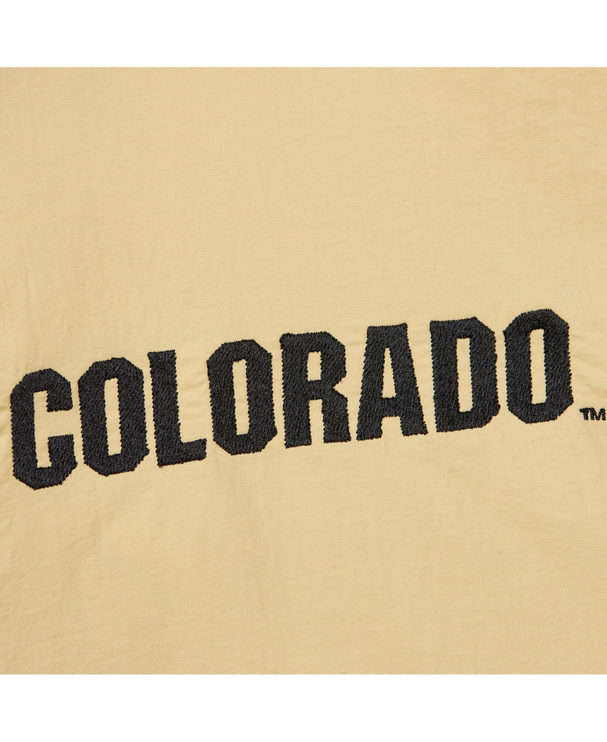 Mitchell & Ness Men's Gold/black Colorado Buffaloes Throw It Back Retro Full-zip Windbreaker Jacket In Gold,black