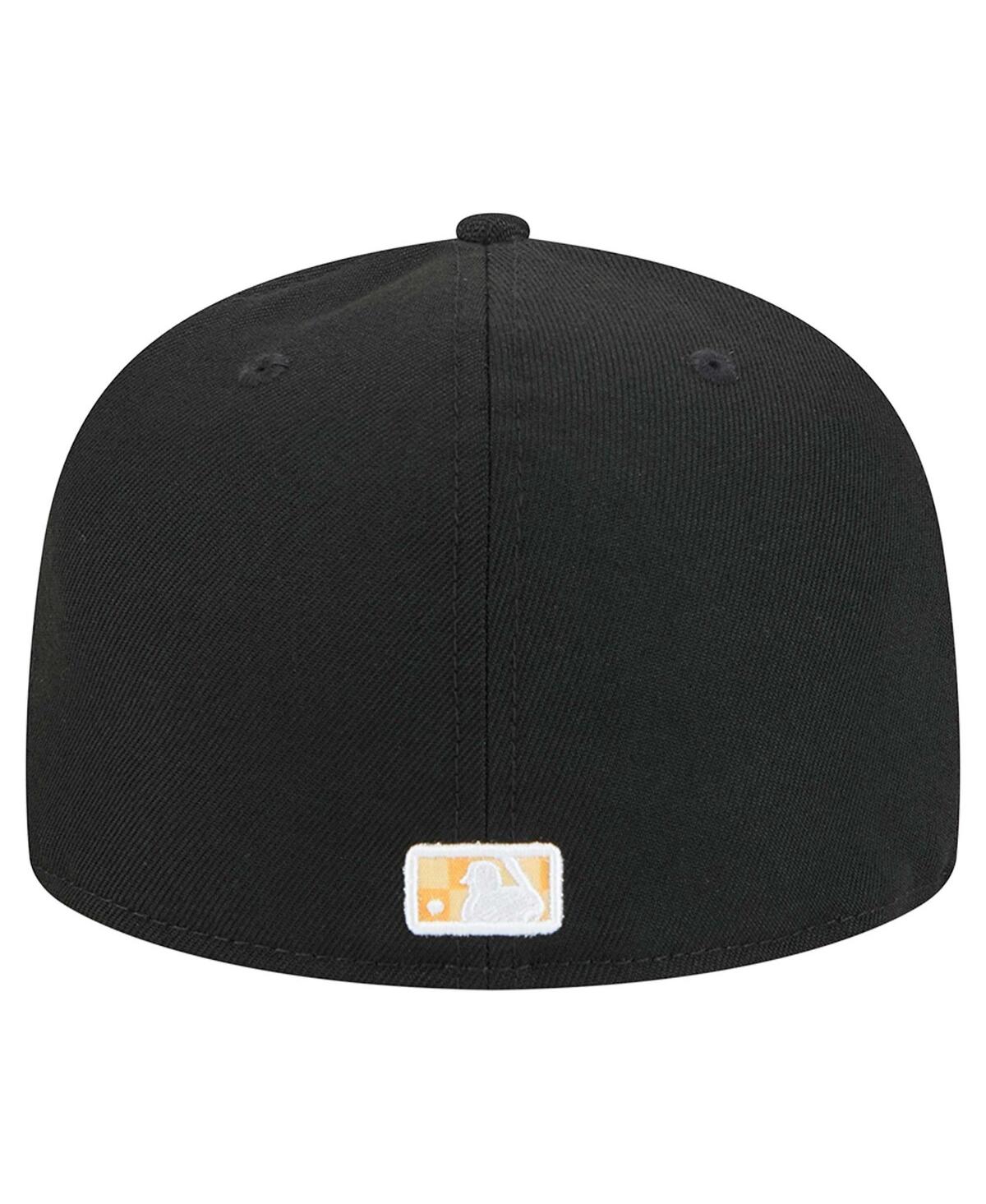 New Era Men's Black Pittsburgh Pirates Checkered Undervisor 59FIFTY Fitted Hat