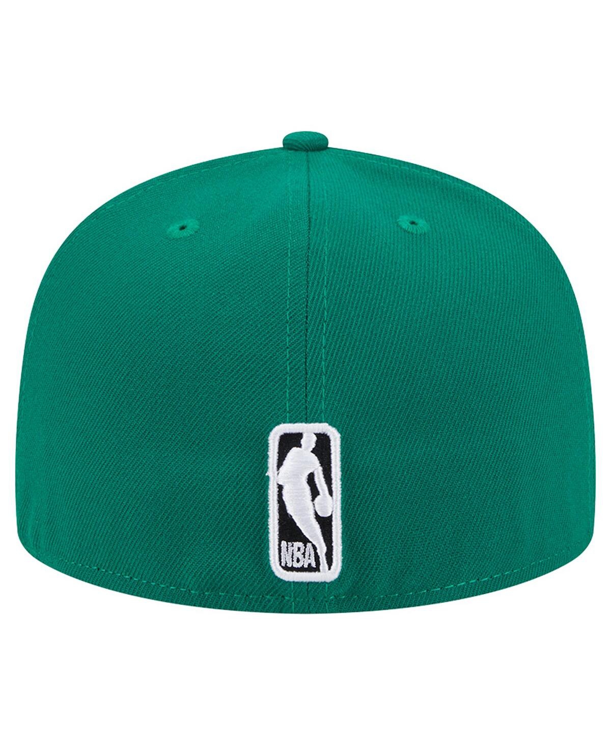 New Era Men's Kelly Green Boston Celtics Sport Night Script Sided 59fifty Fitted Hat In Kelly Green