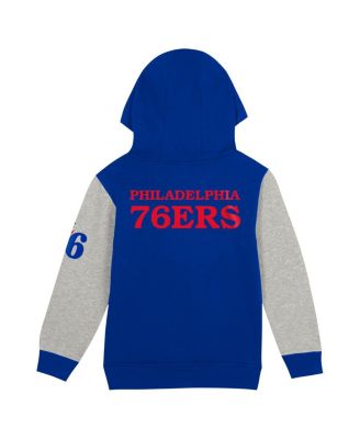 Toddler Royal Philadelphia 76ers Fair Catch&nbsp;Fleece Pullover Hoodie