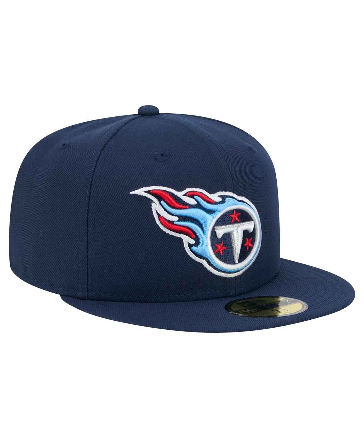New Era Men's Navy Tennessee Titans Main 59fifty Fitted Hat In Navy