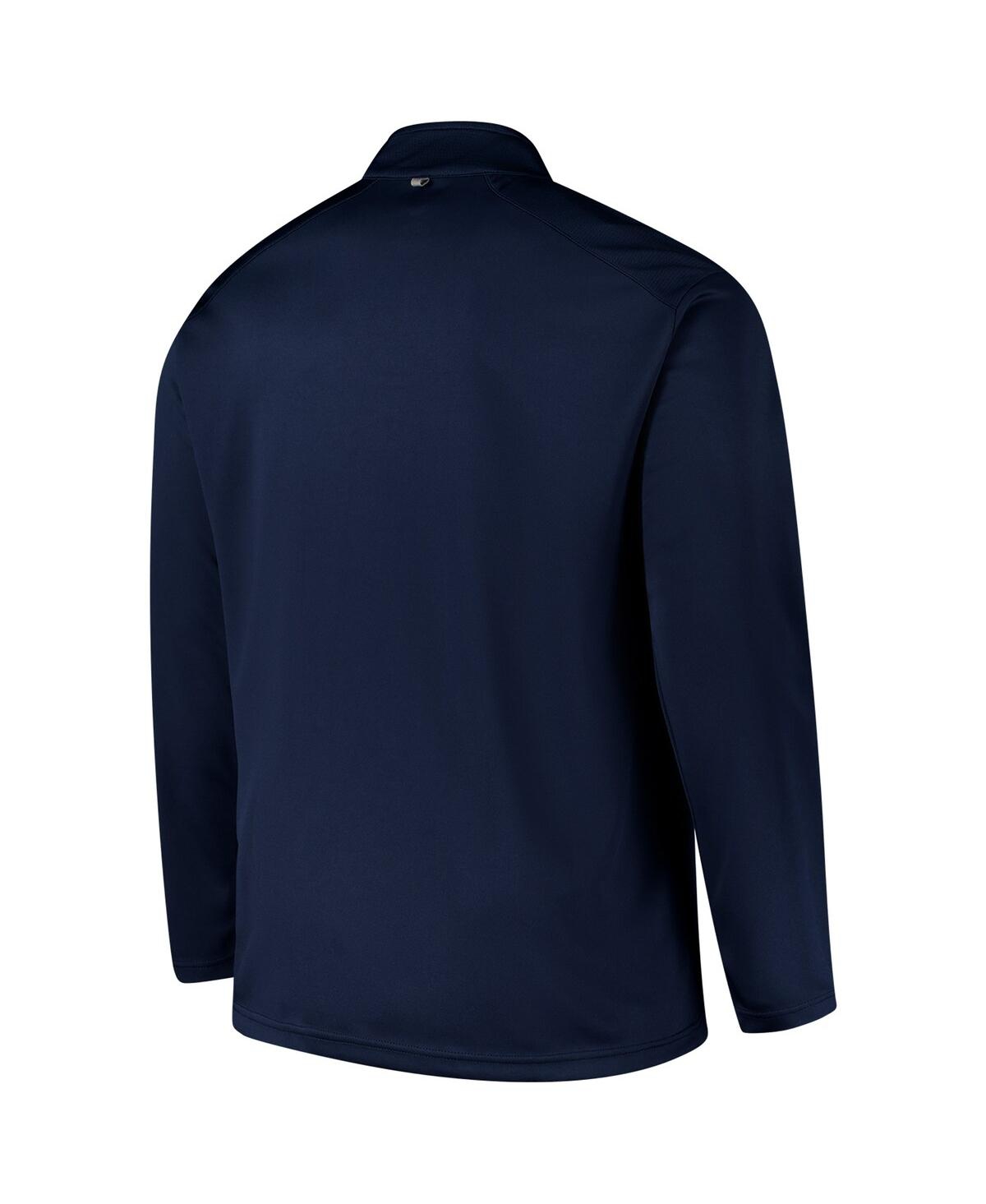 Fanatics Men's Navy Notre Dame Fighting Irish Big Tall Defender Quarter-zip Top In Navy