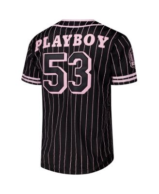 Men's Black Playboy Fashion Replica Baseball Jersey